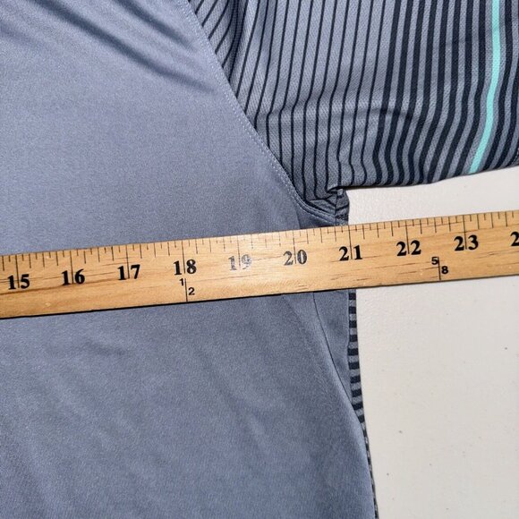 Nike Golf Polo‎ Mens Medium Tour Performance Dri Fit Blue Striped Outdoor Casual - Picture 8 of 12